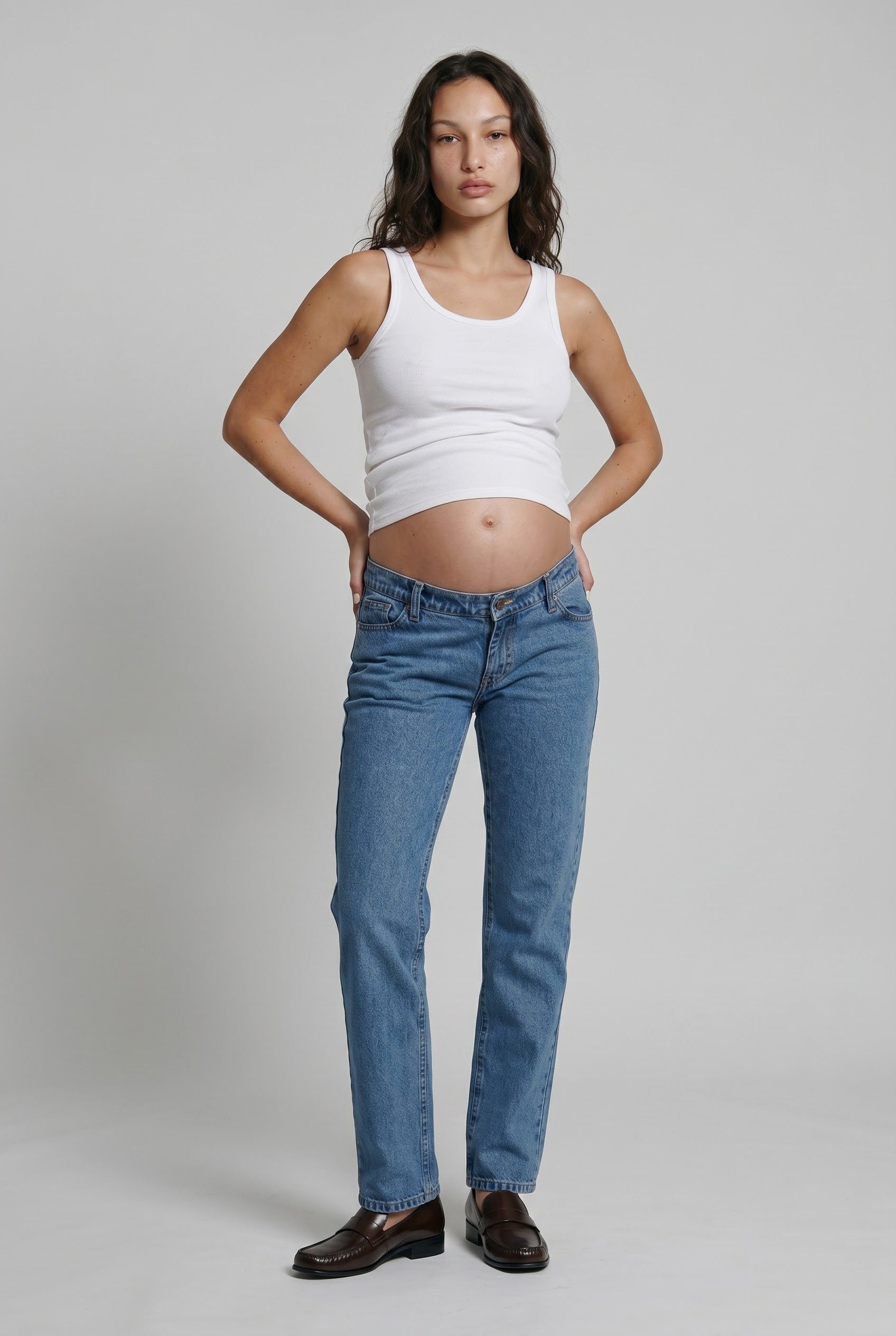 BLAIR straight low rise jeans- light blue