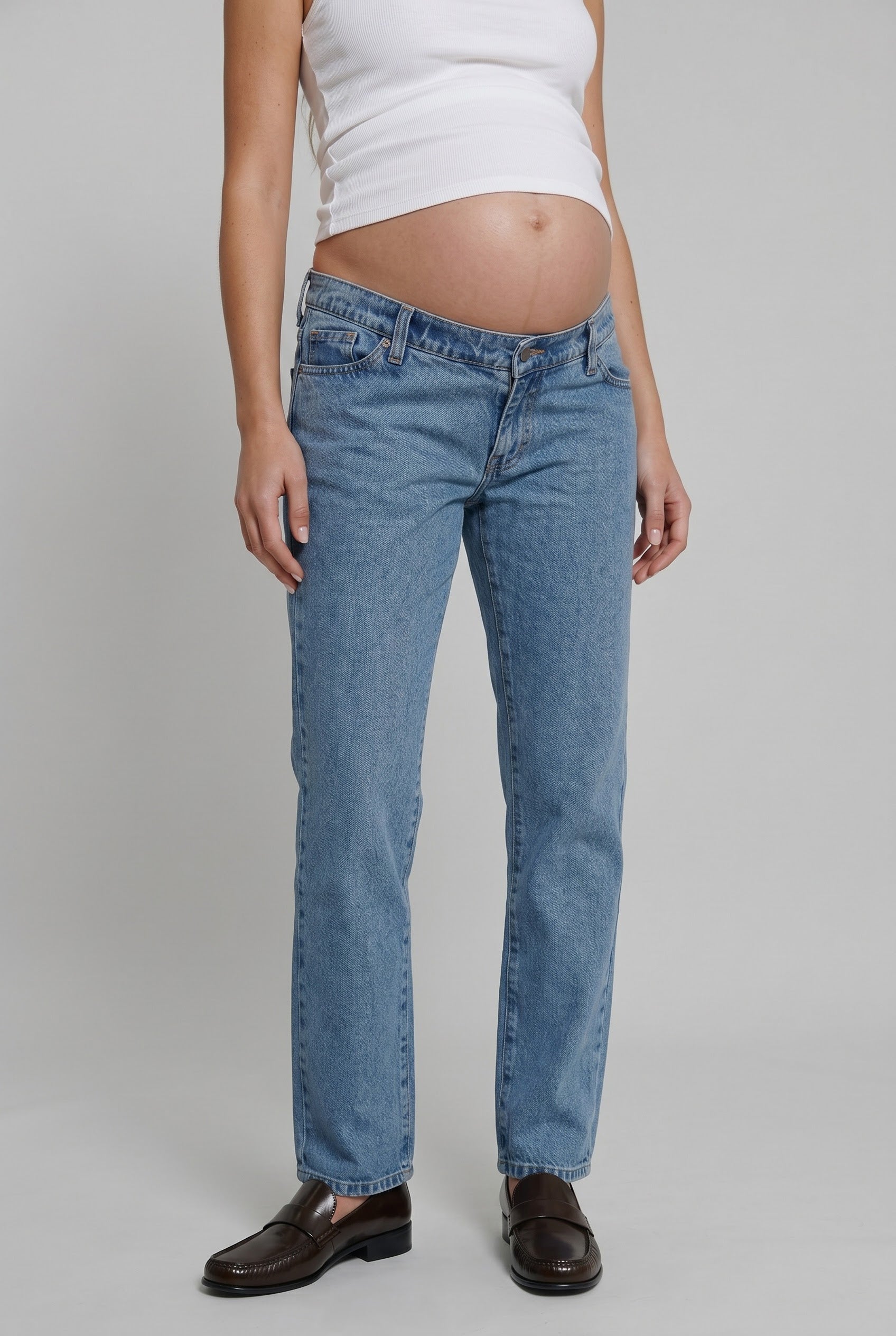 BLAIR straight low rise jeans- light blue
