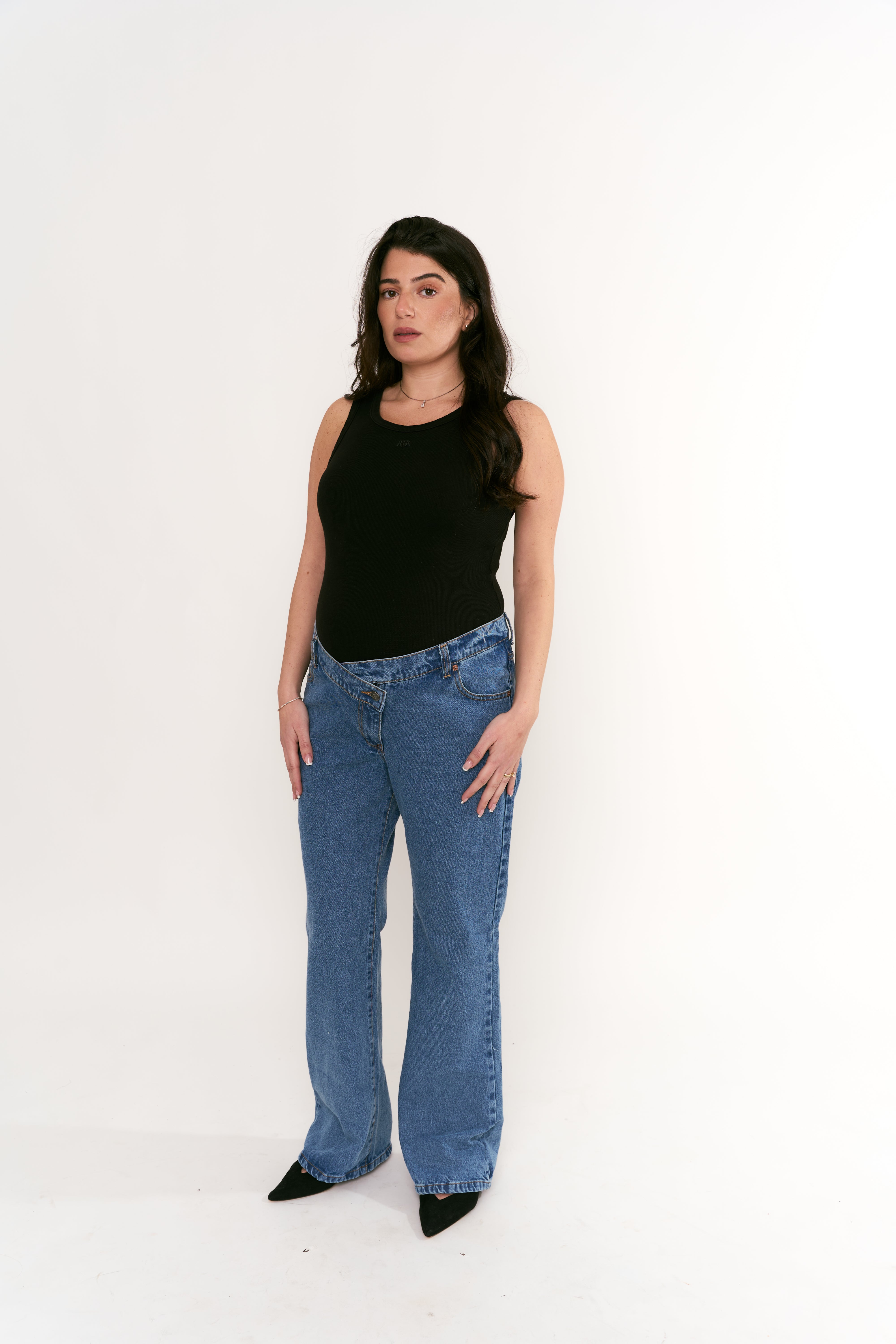Rose criss cross jeans