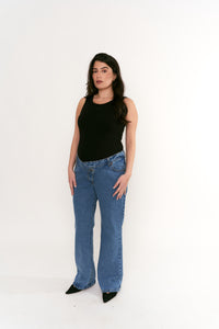 Rose criss cross jeans