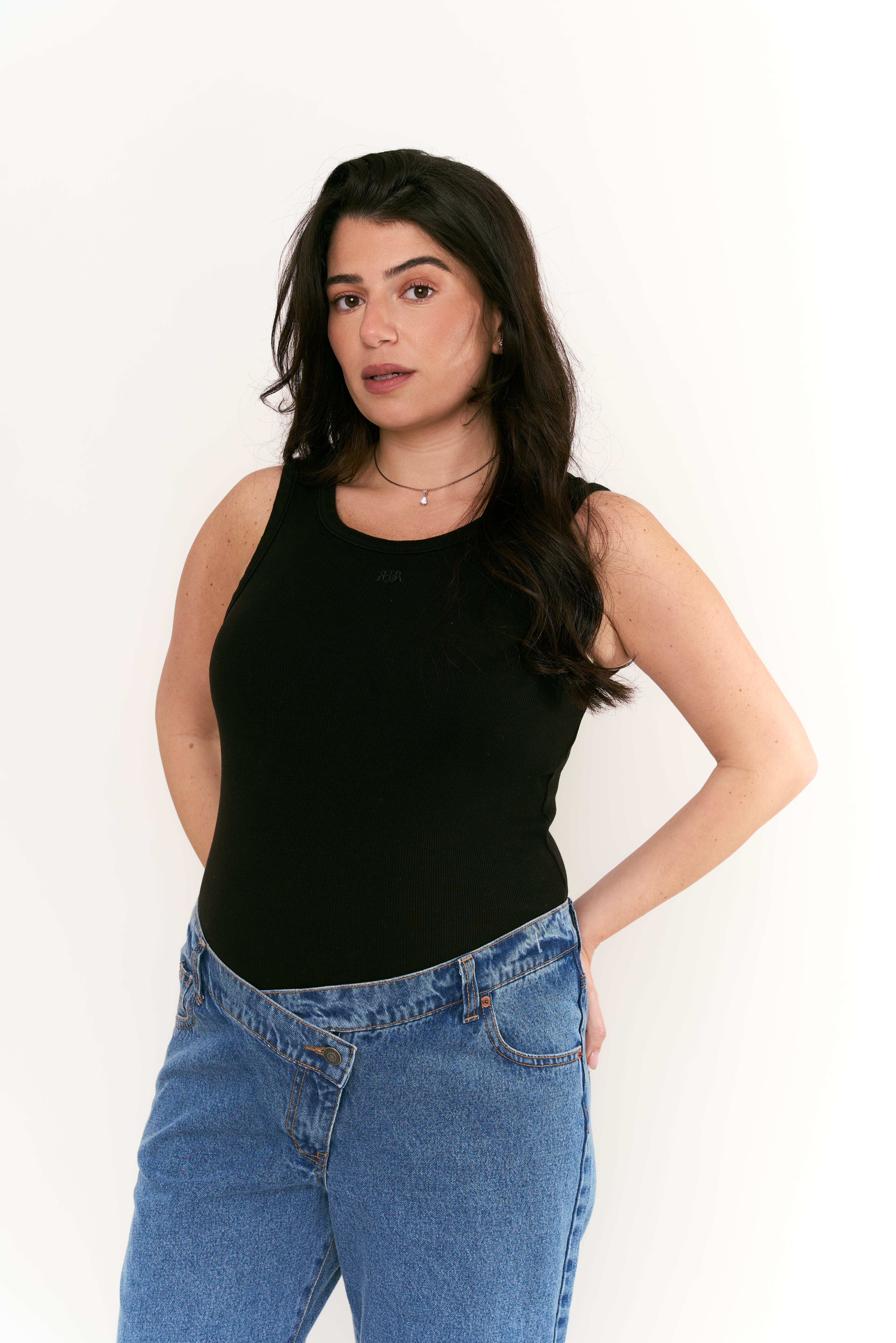 Rose criss cross jeans