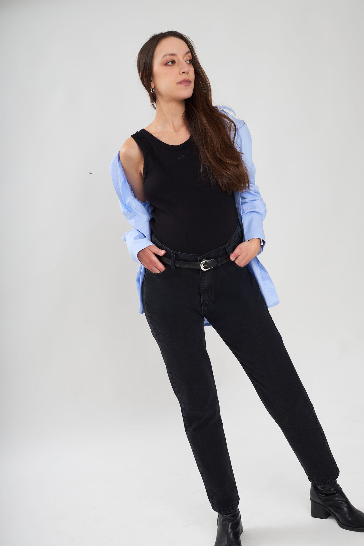 Mila mom jeans - Black