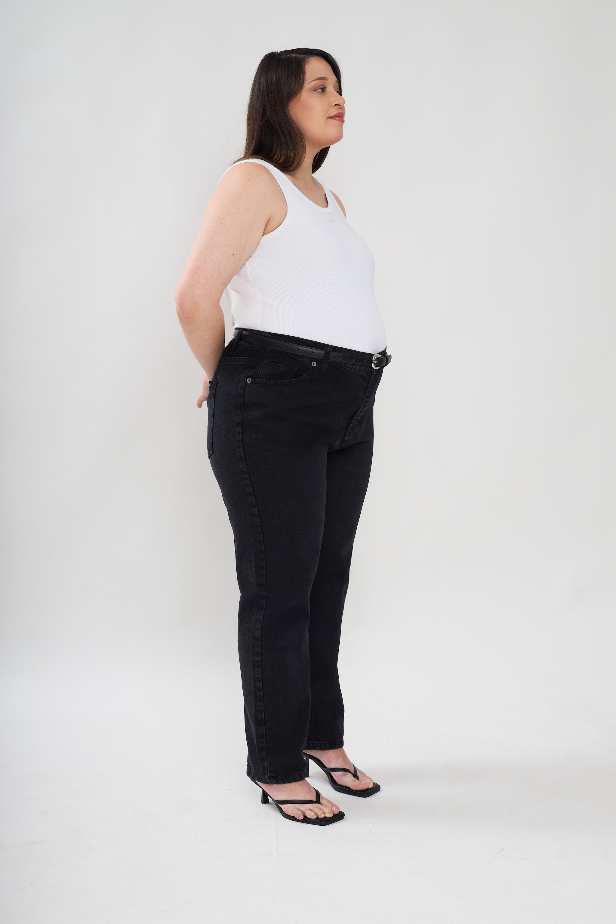Mila mom jeans - Black