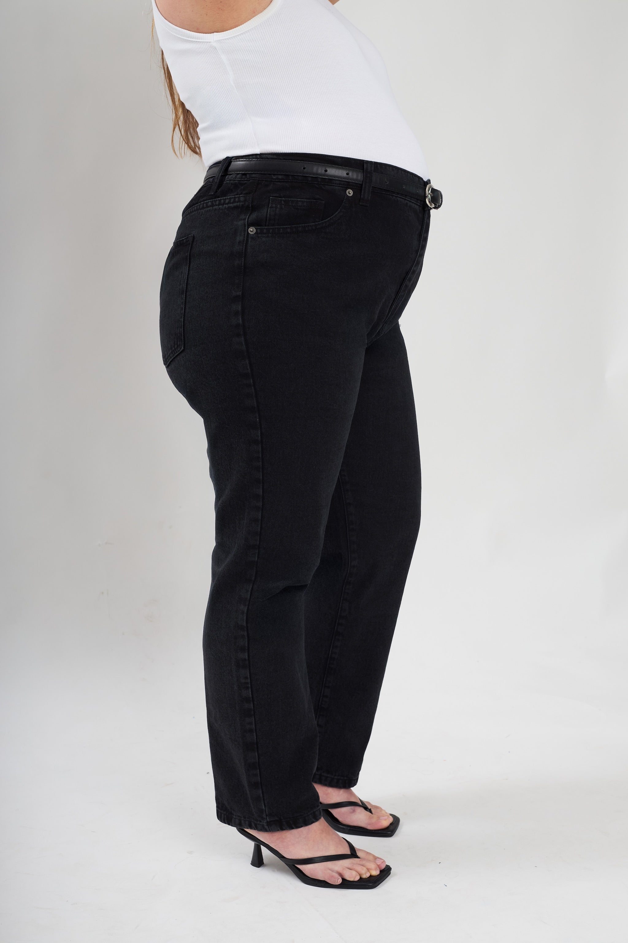 Mila mom jeans - Black