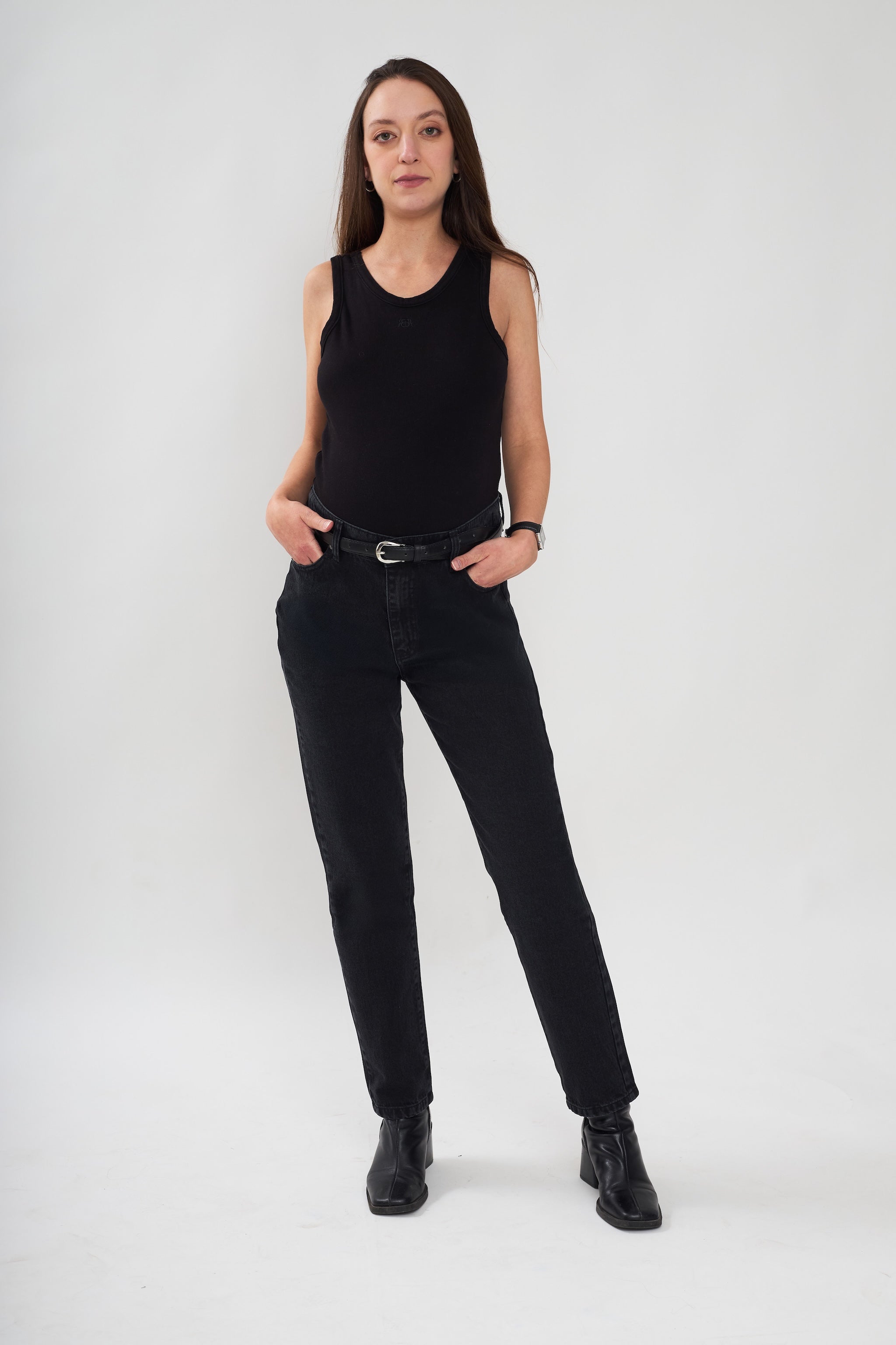 Mila mom jeans - Black