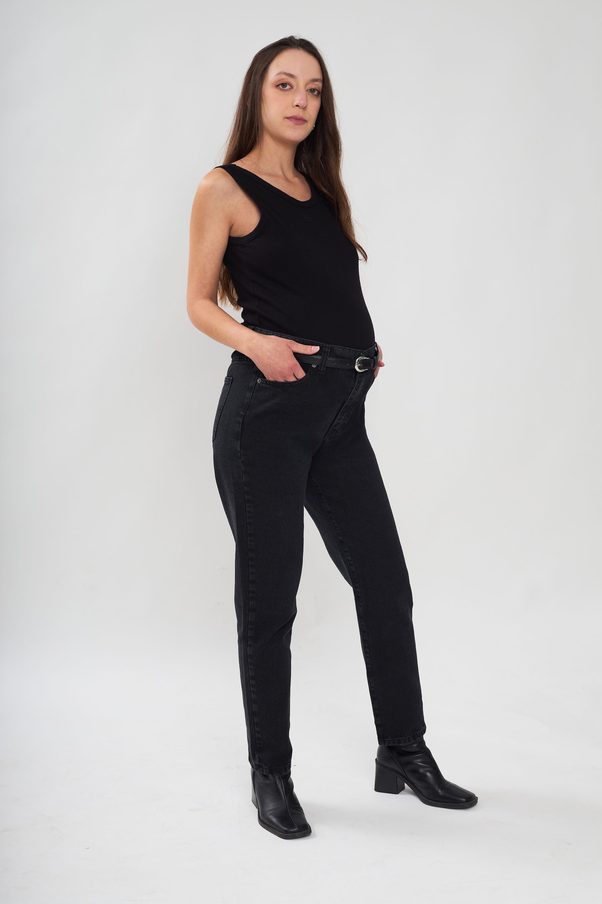 Mila mom jeans - Black