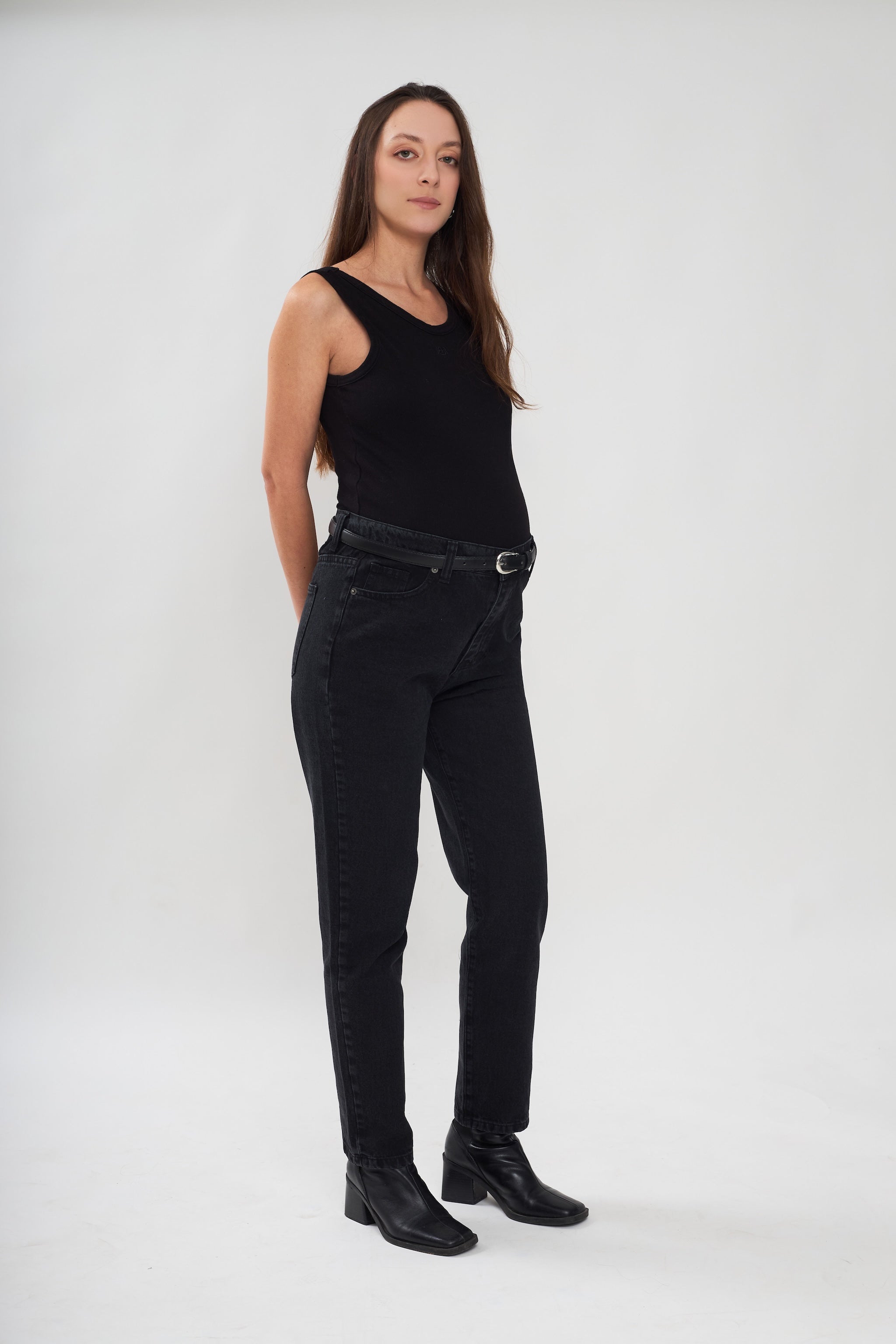 Mila mom jeans - Black