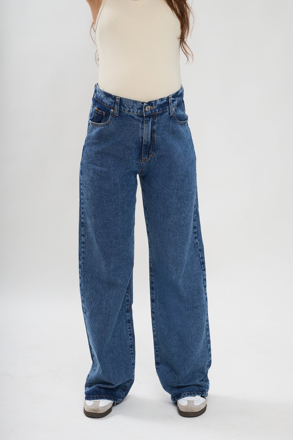 Aria wide leg jeans - Blue Wash