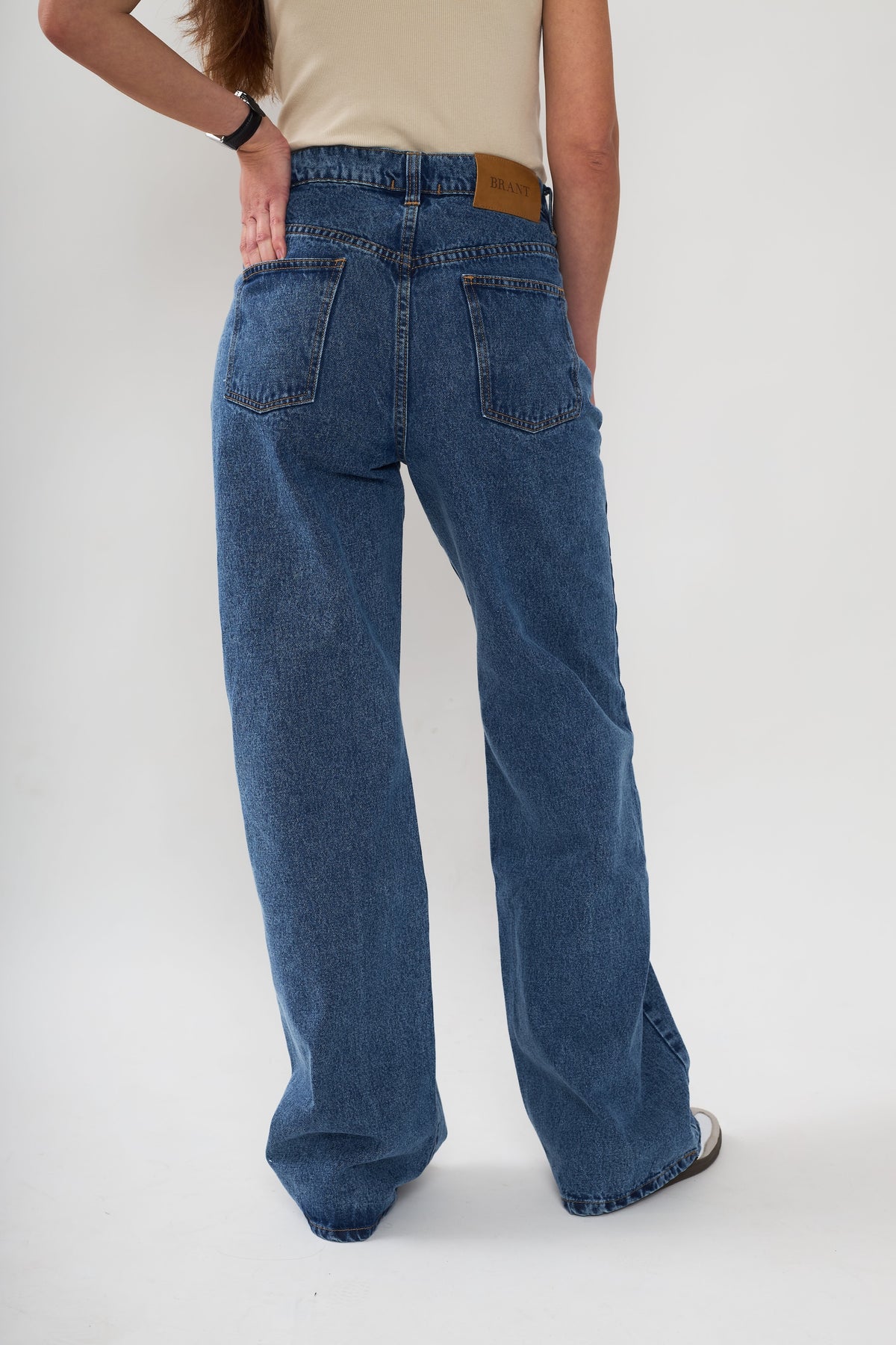 Aria wide leg jeans - Blue Wash