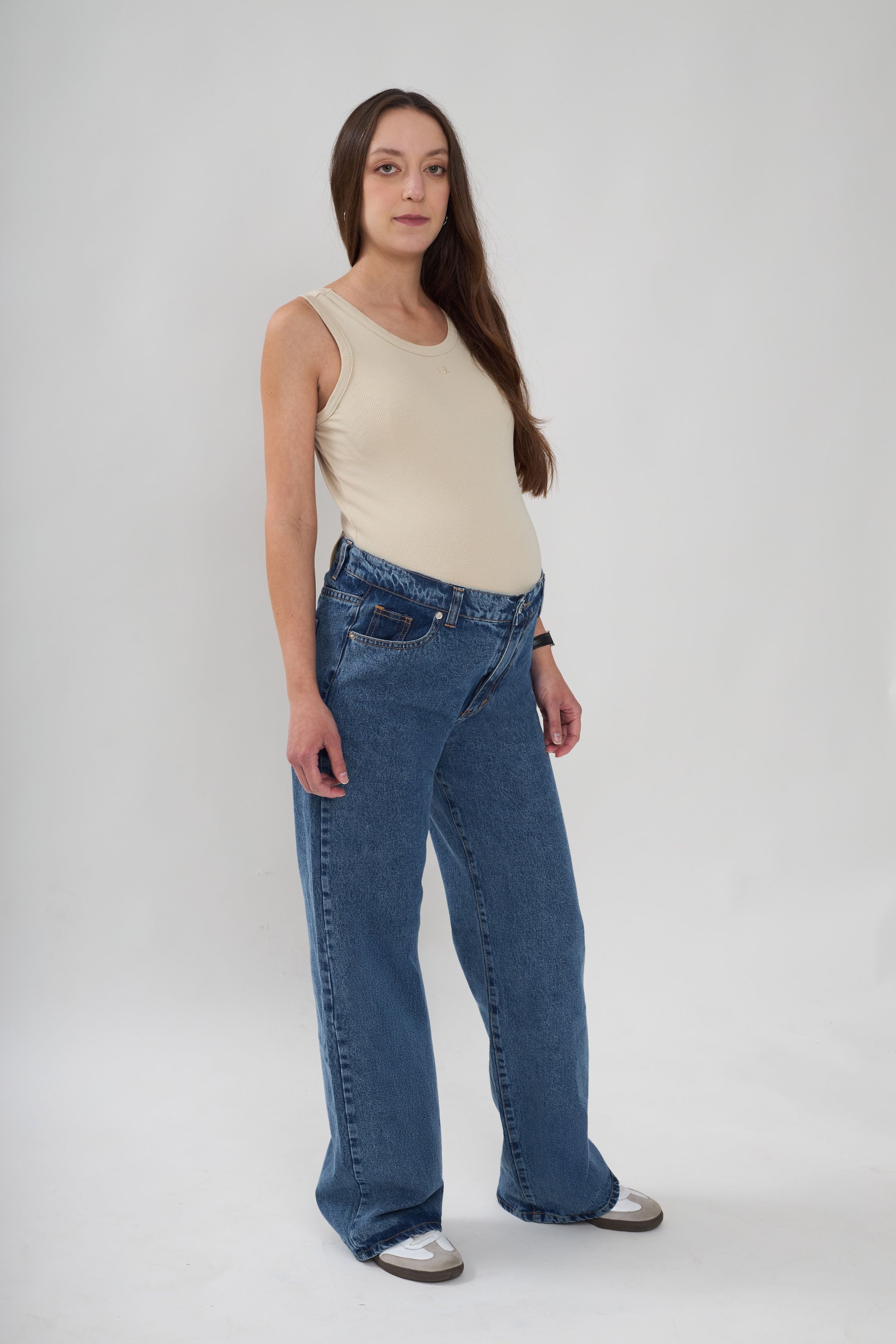 Aria wide leg jeans - Blue Wash