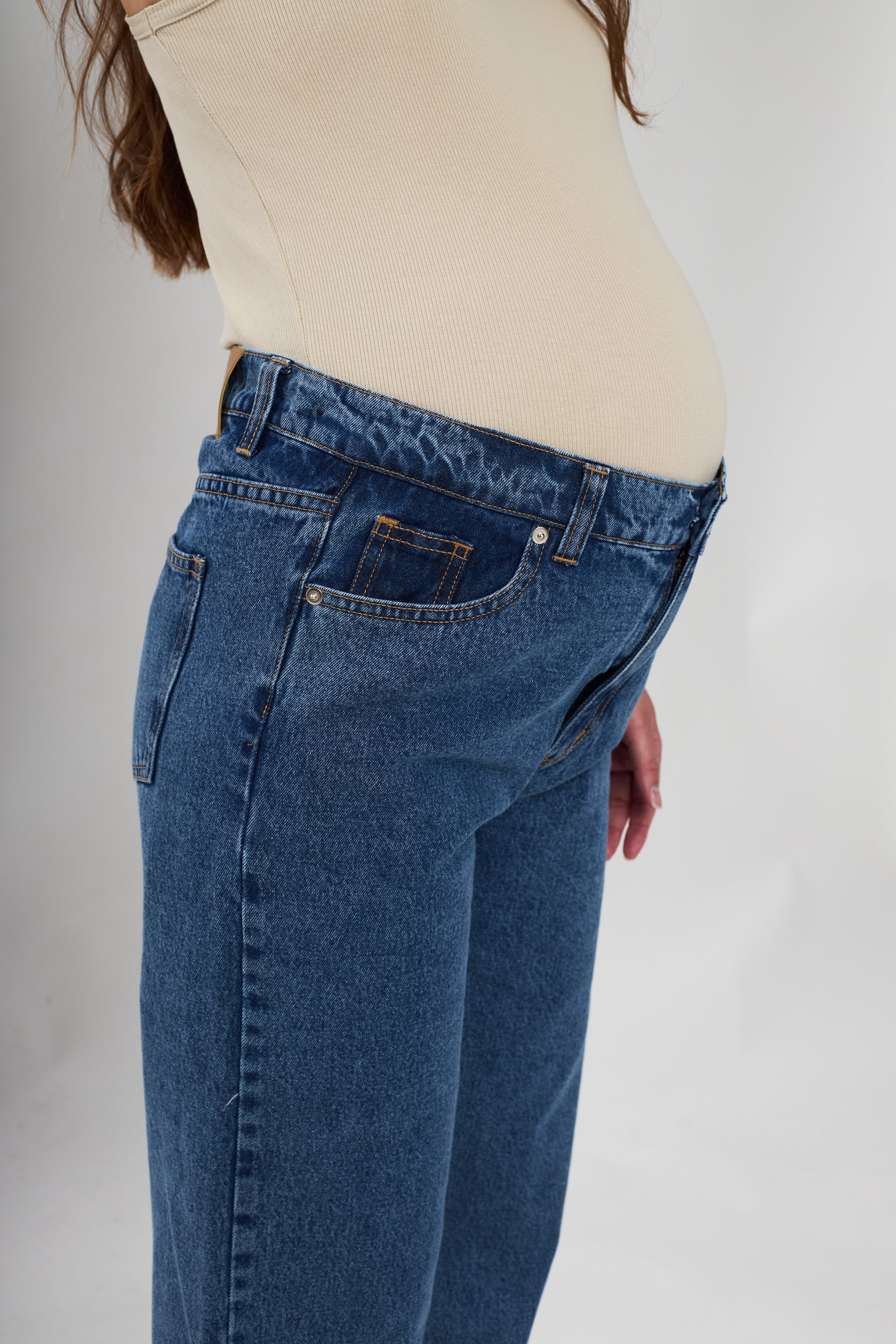 Aria wide leg jeans - Blue Wash