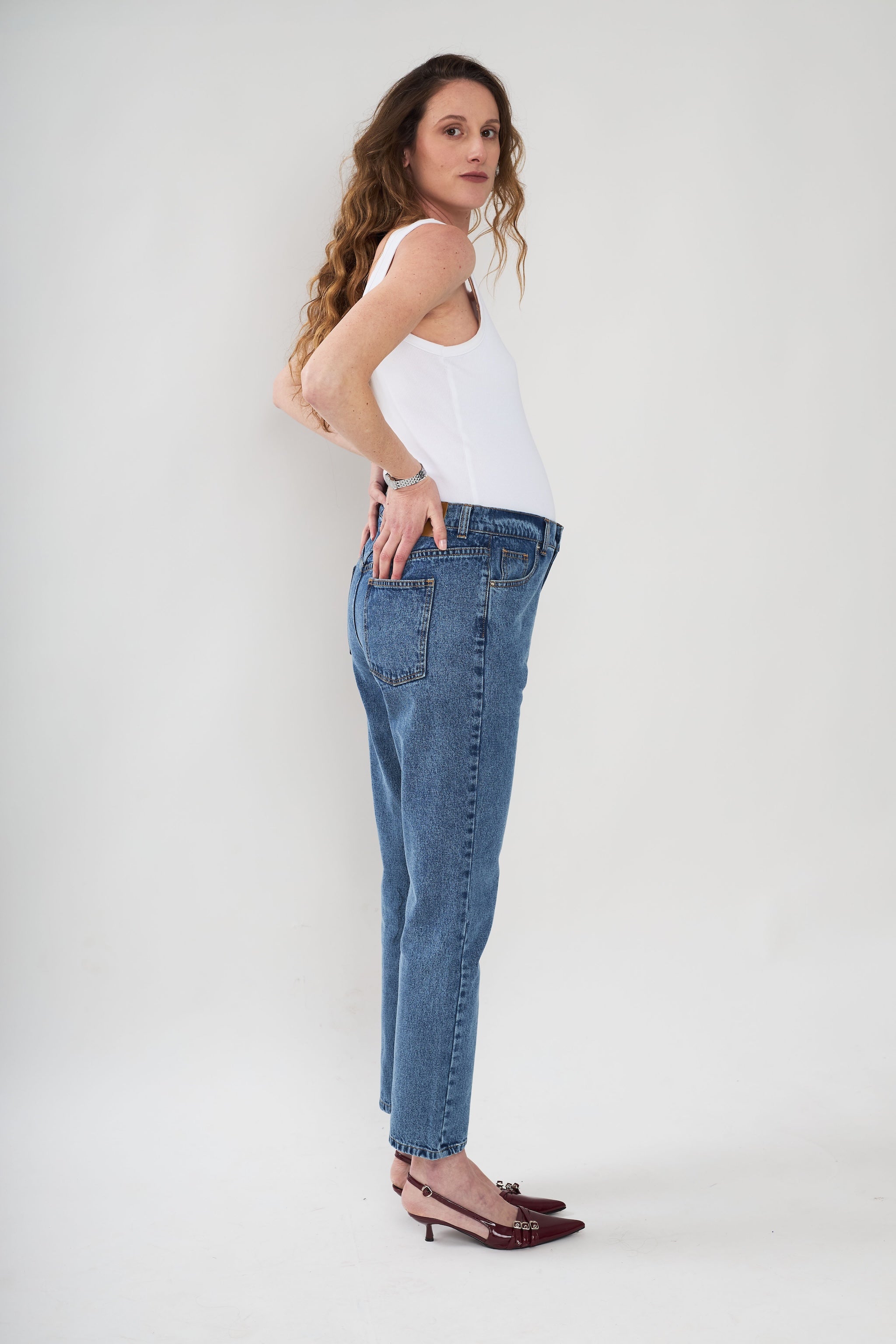 Mila mom jeans- blue wash