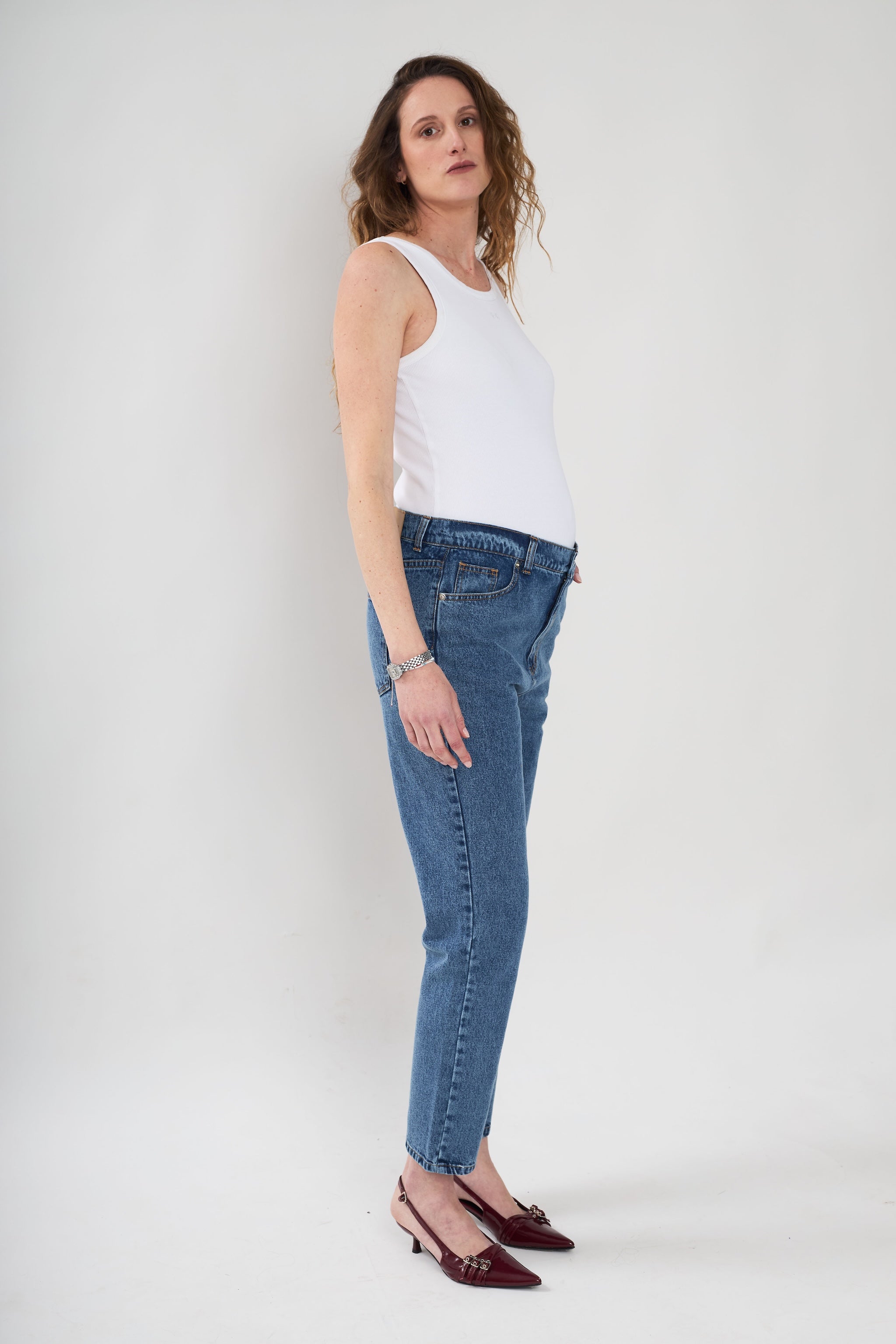 Mila mom jeans- blue wash