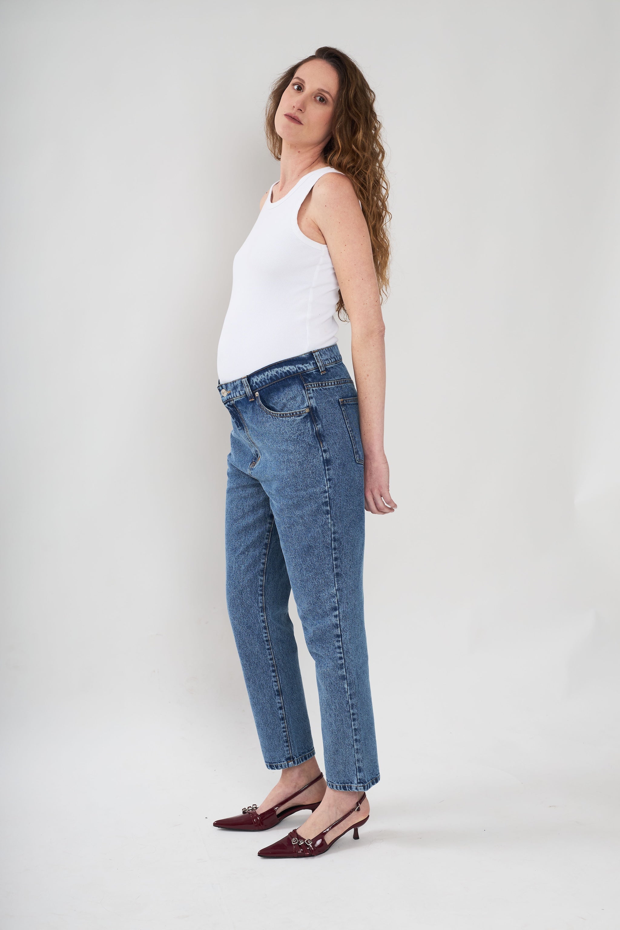 Mila mom jeans- blue wash