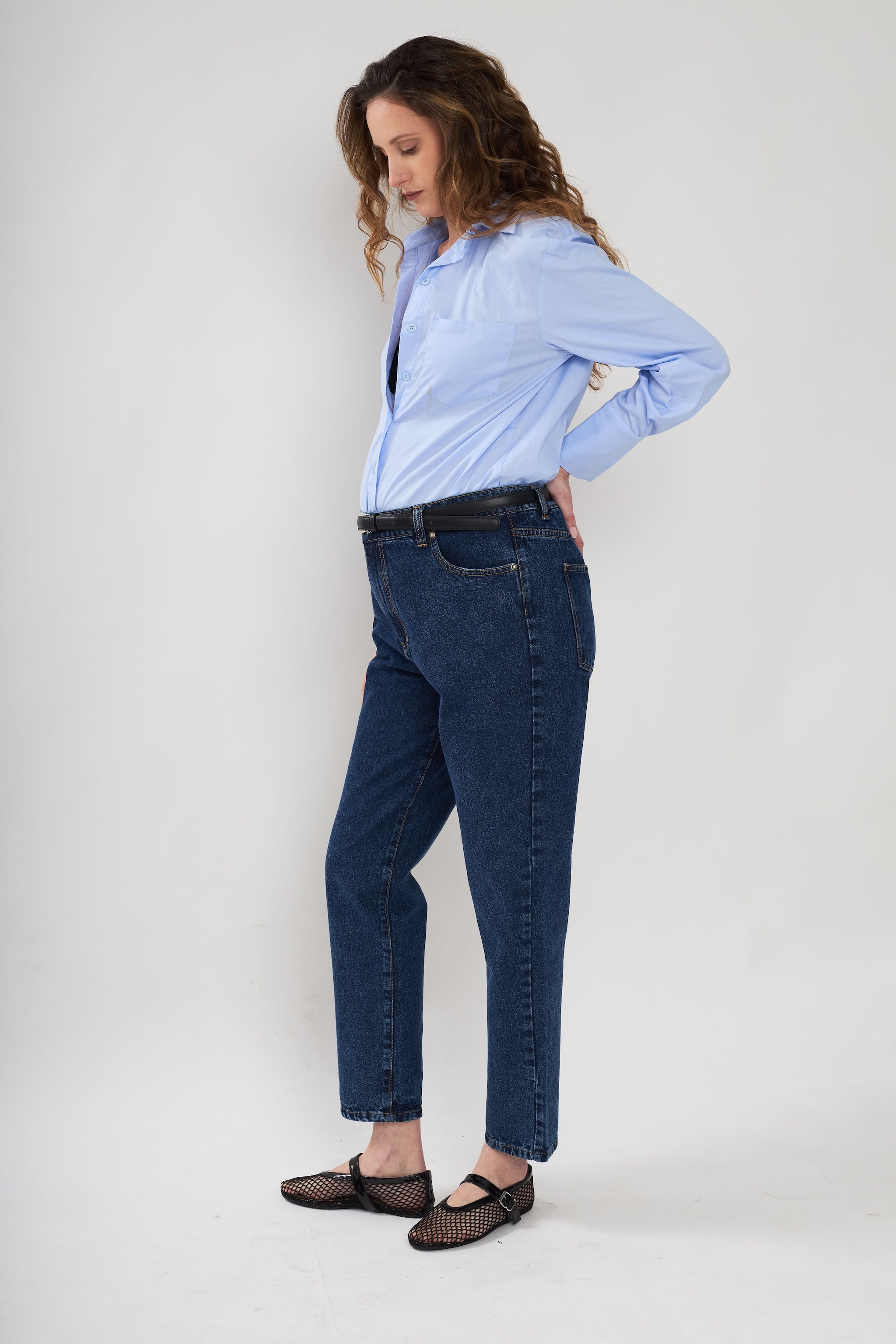 Mila mom jeans - Dark Blue