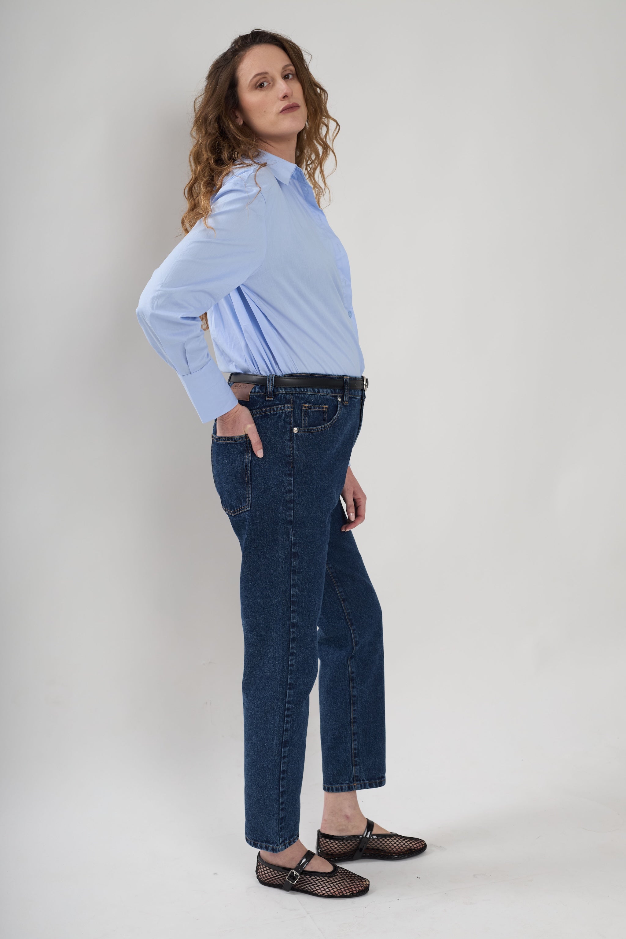 Mila mom jeans - Dark Blue
