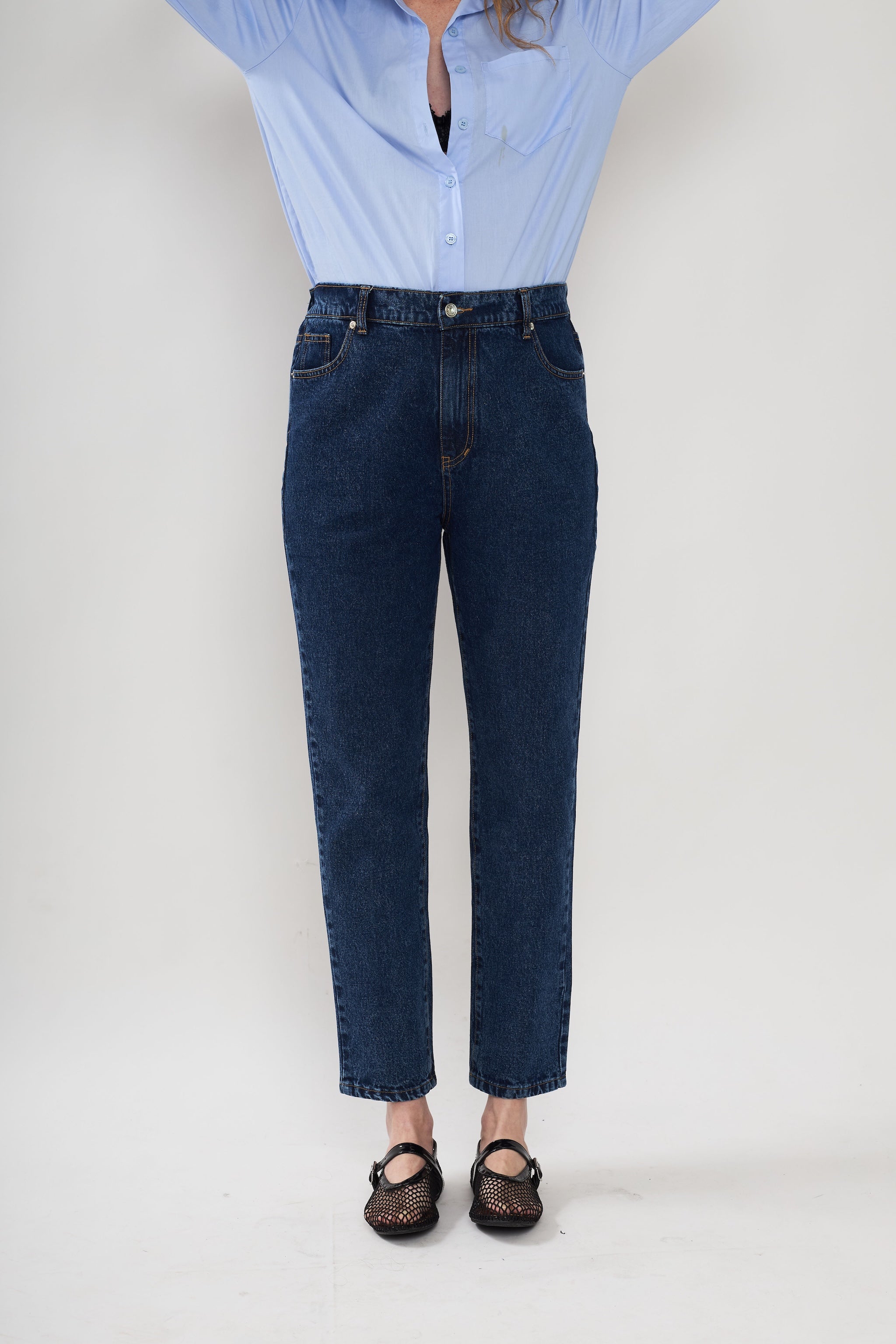 Mila mom jeans - Dark Blue