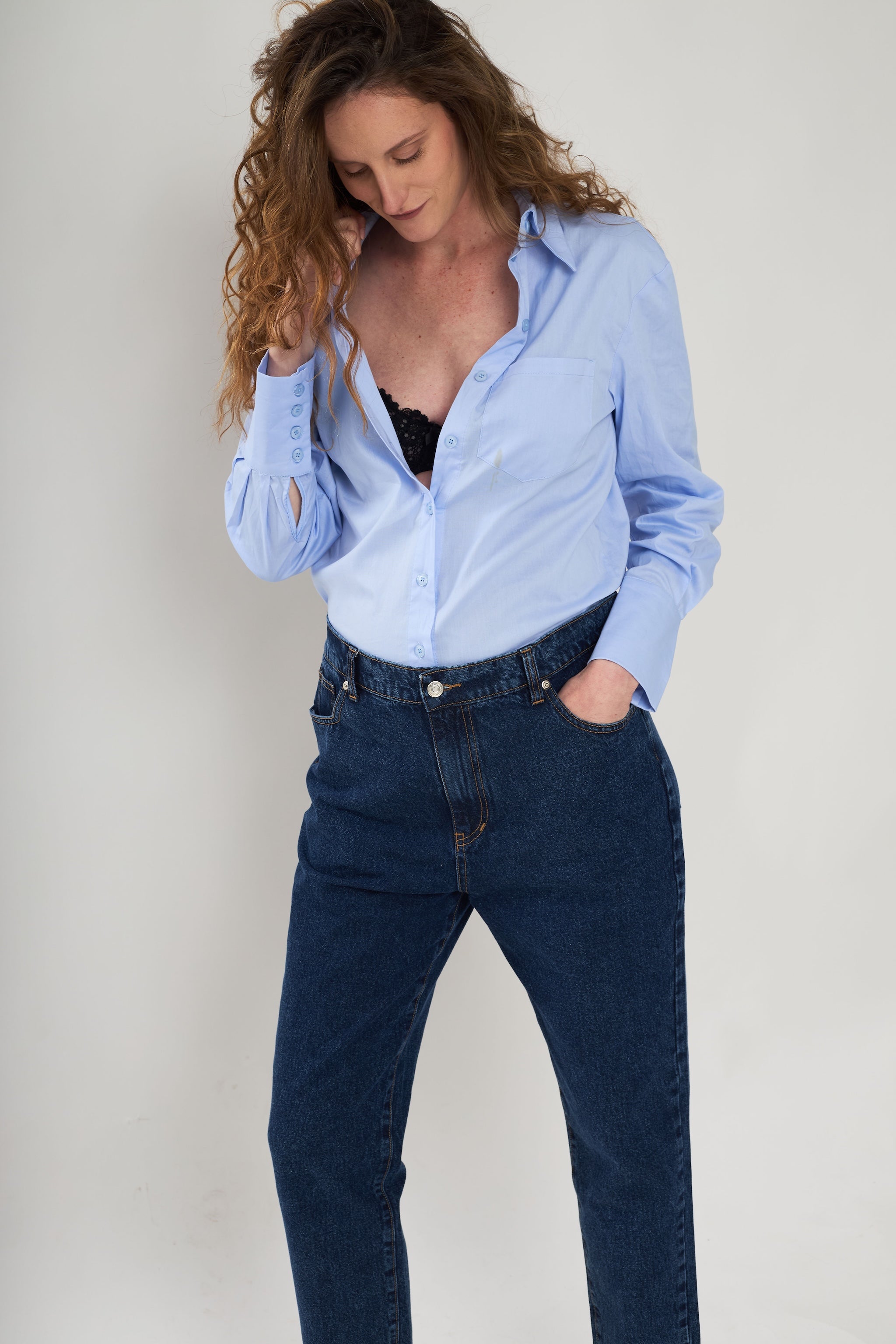 Mila mom jeans - Dark Blue