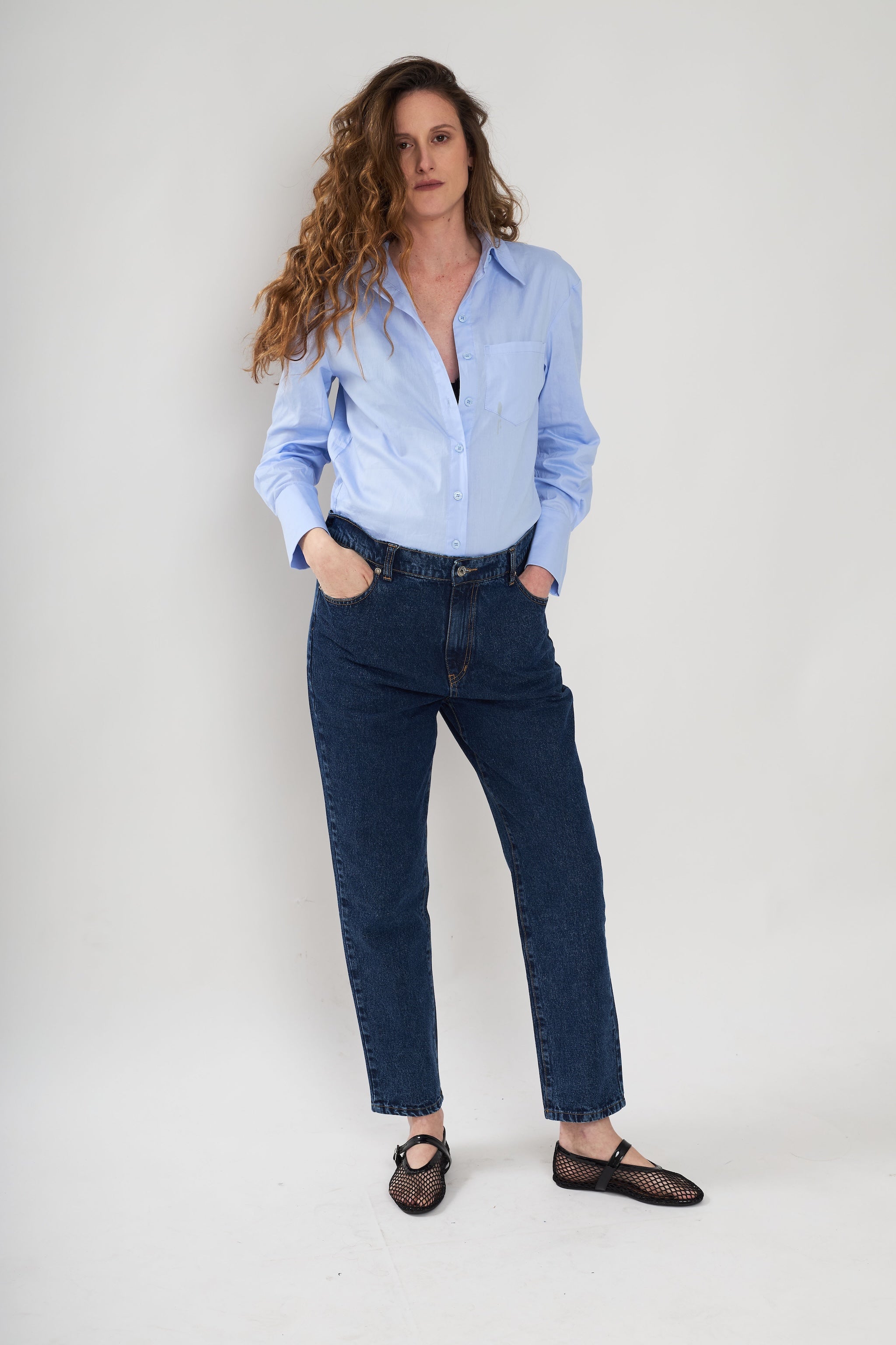 Mila mom jeans - Dark Blue