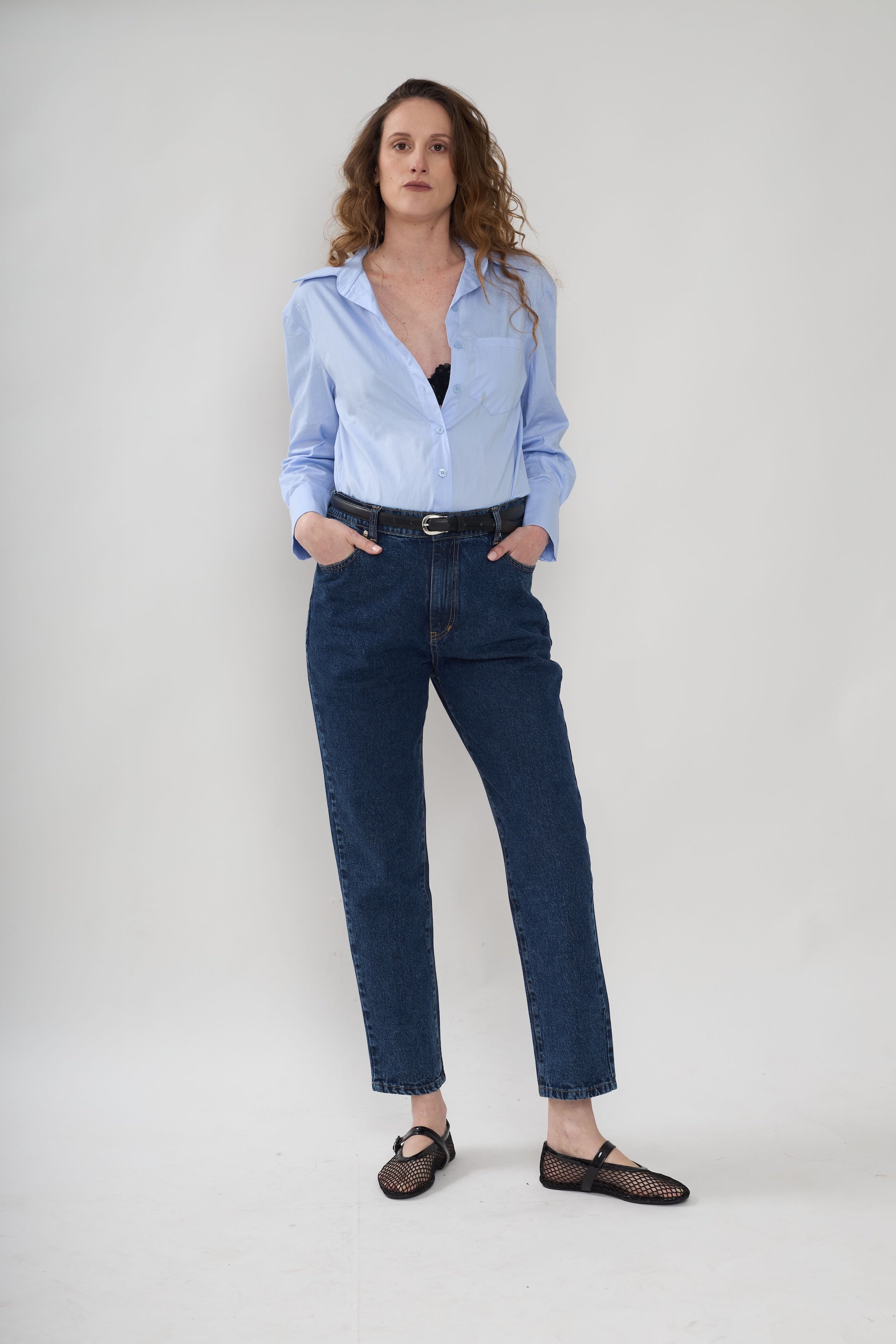 Mila mom jeans - Dark Blue