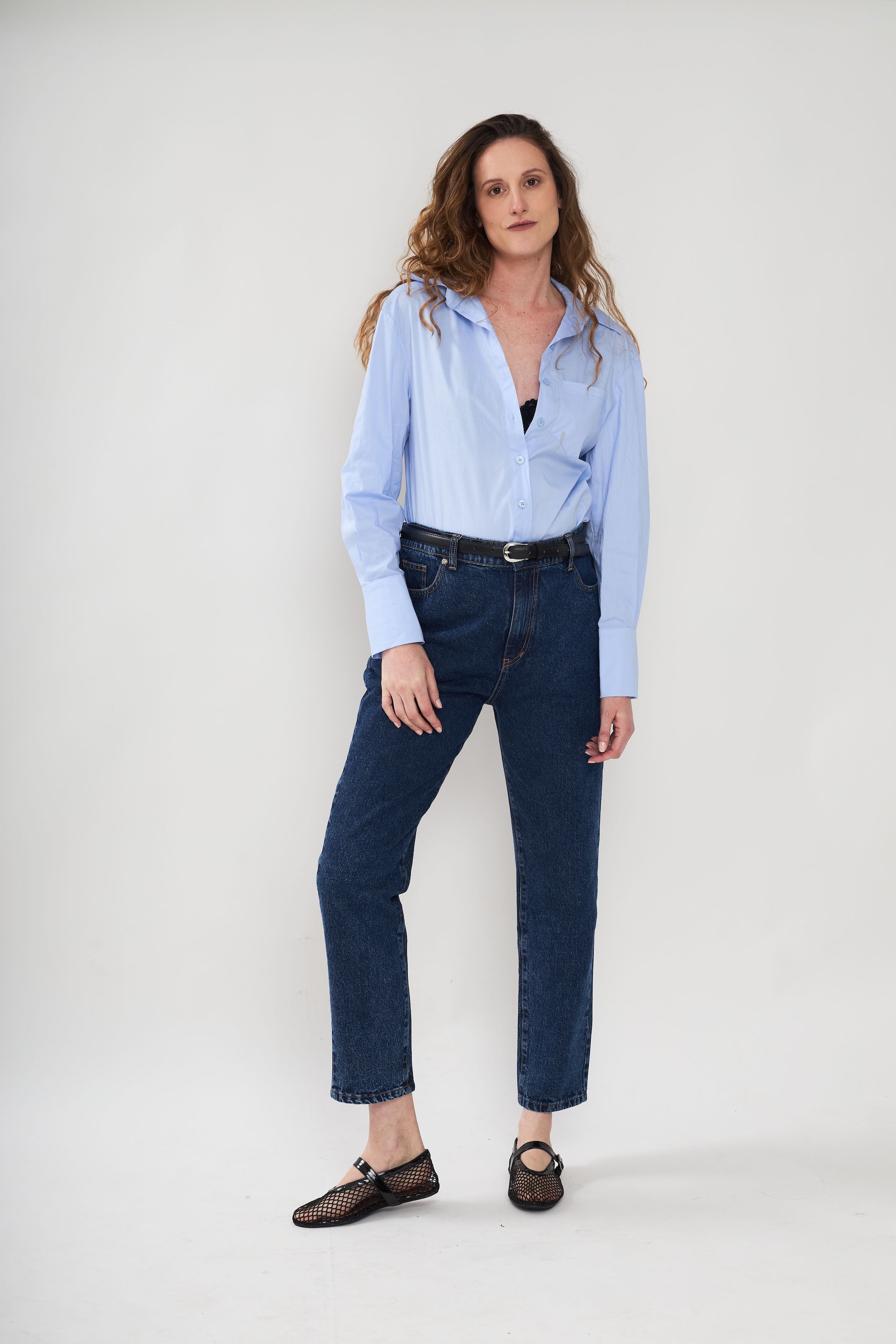 Mila mom jeans - Dark Blue