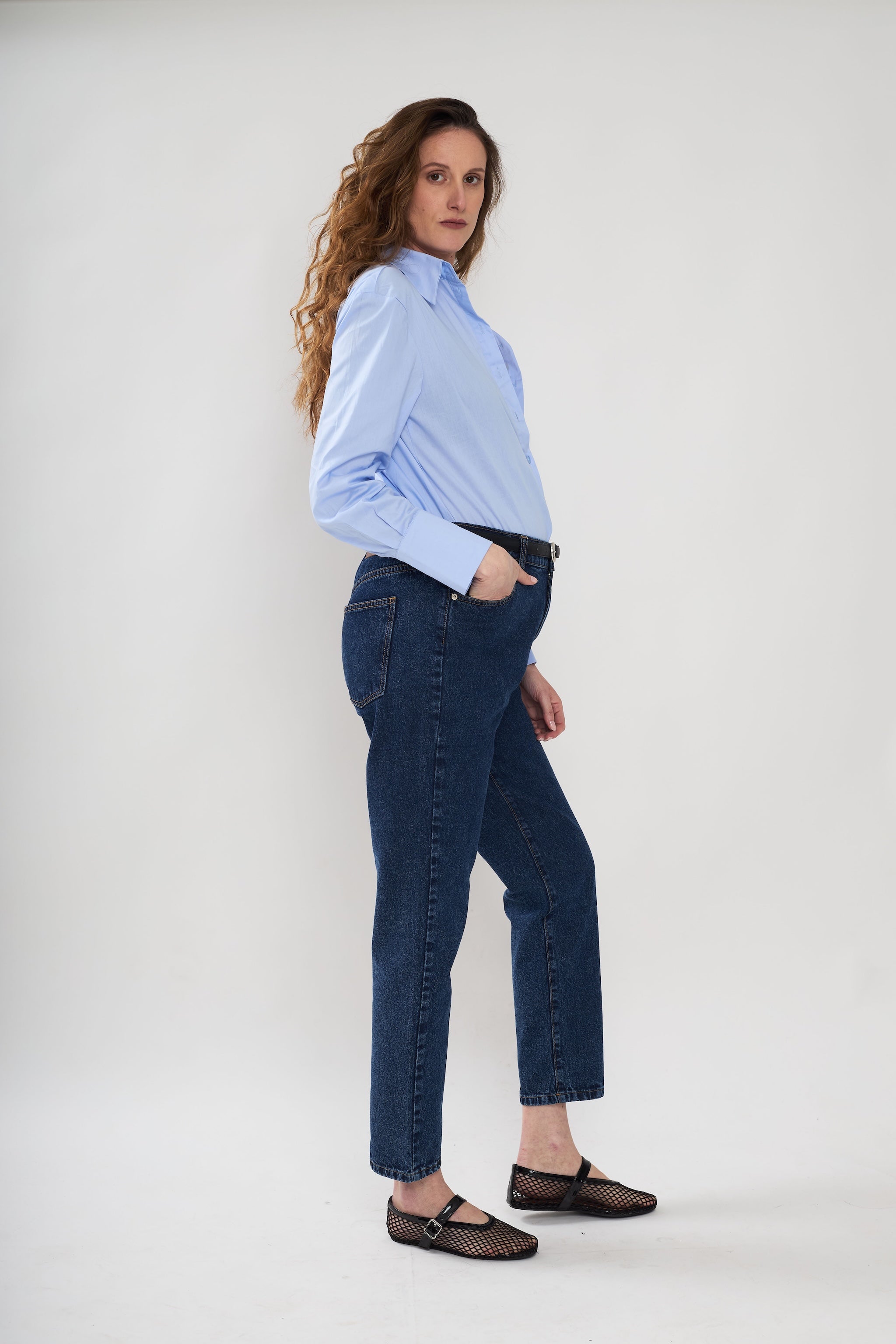 Mila mom jeans - Dark Blue