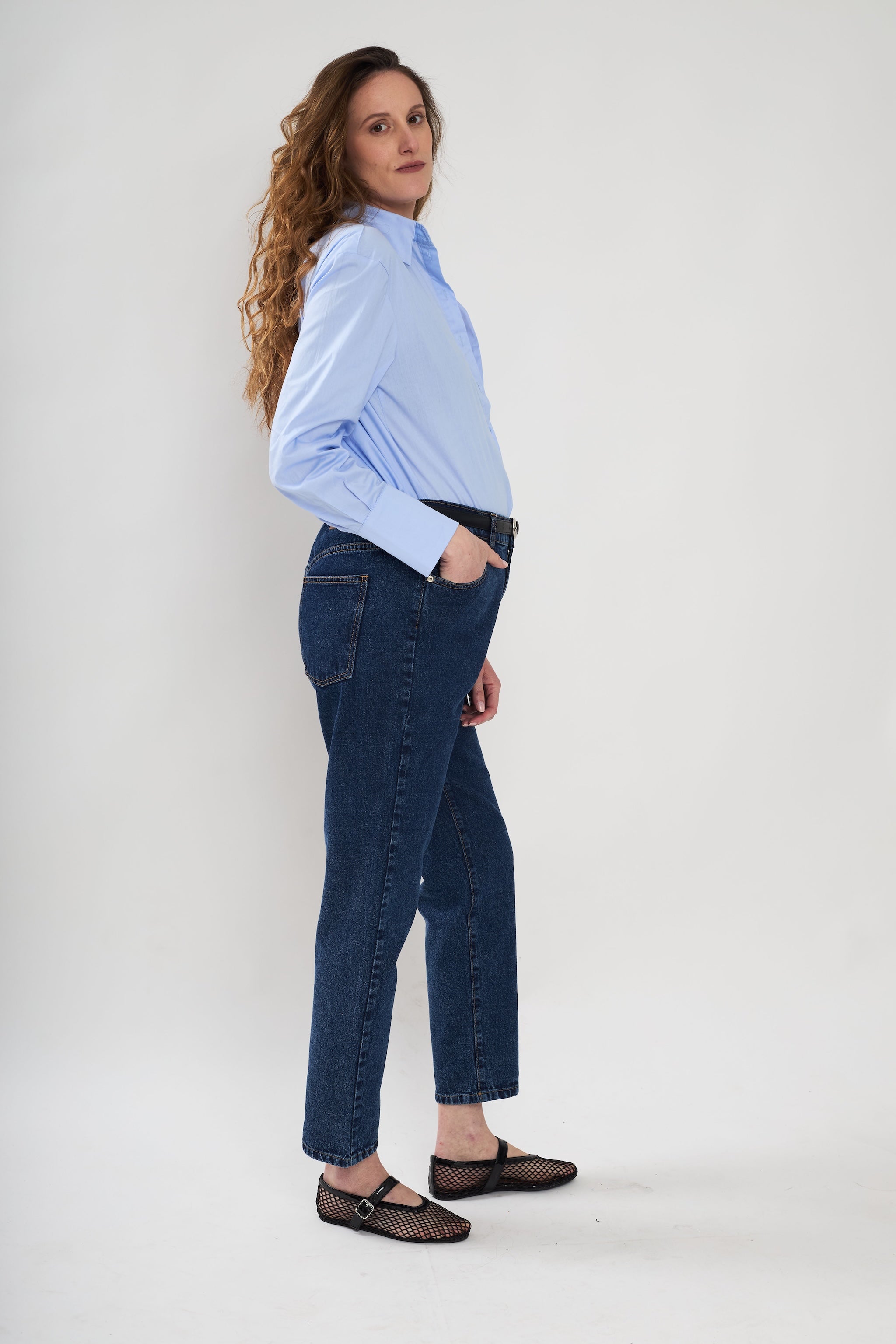 Mila mom jeans - Dark Blue