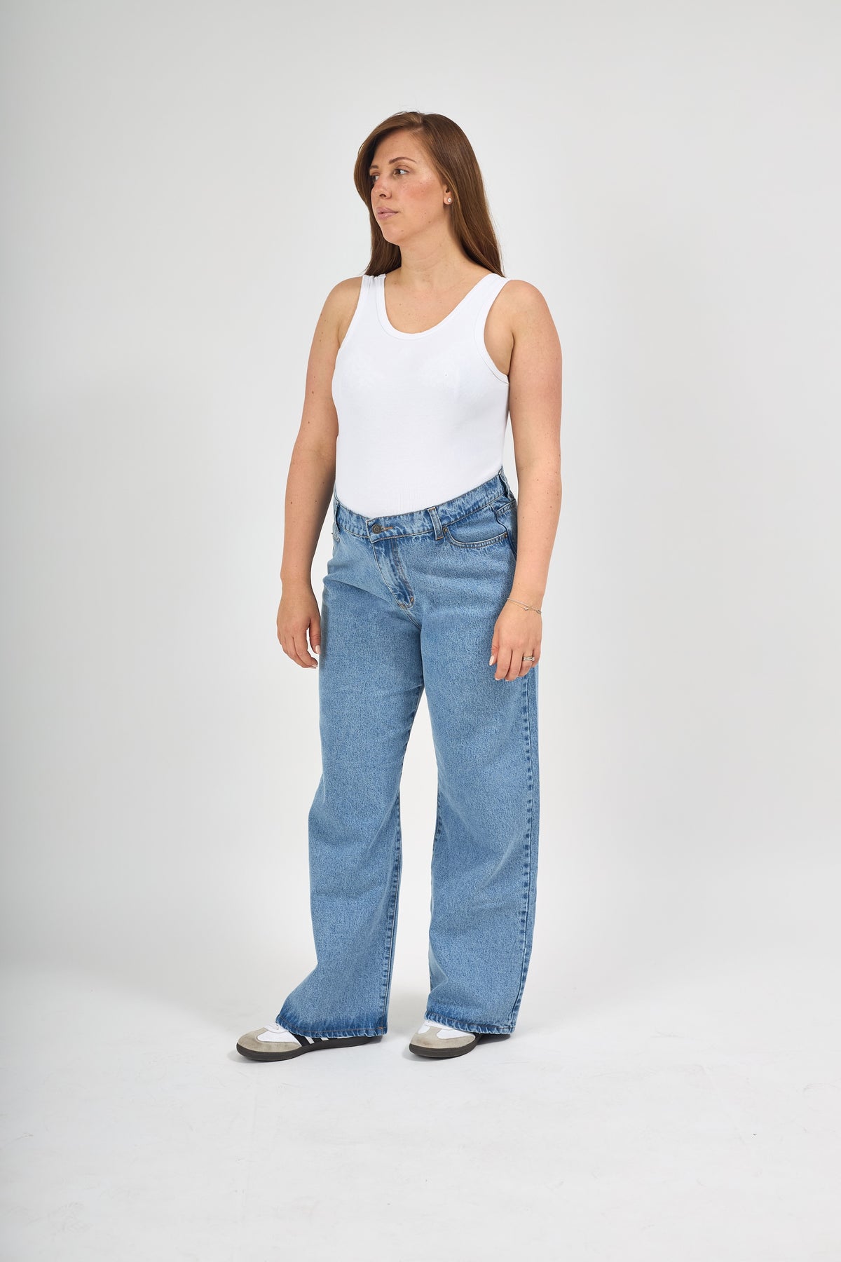 Aria wide leg jeans - Blue Wash
