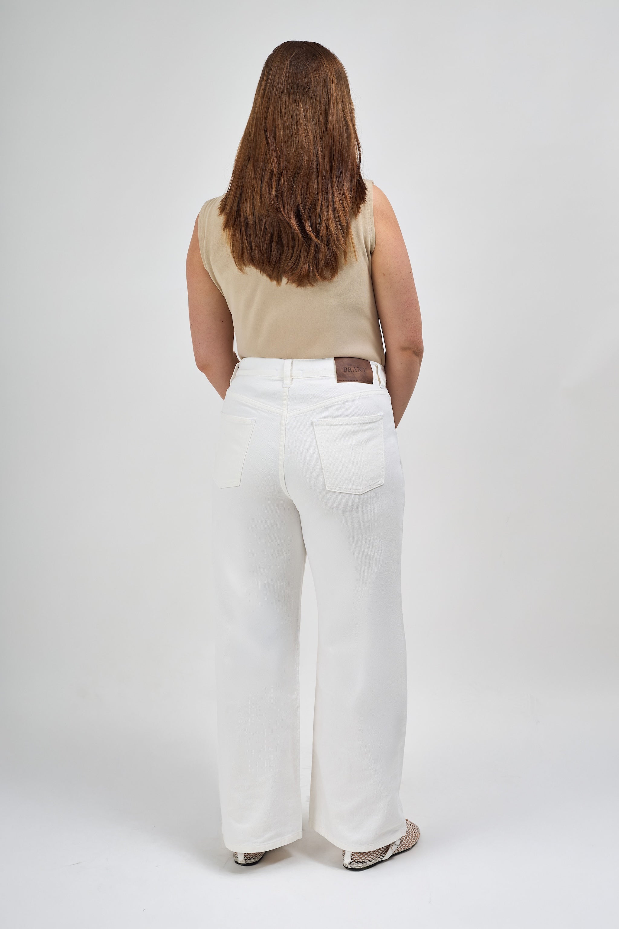 Aria wide leg jeans- white