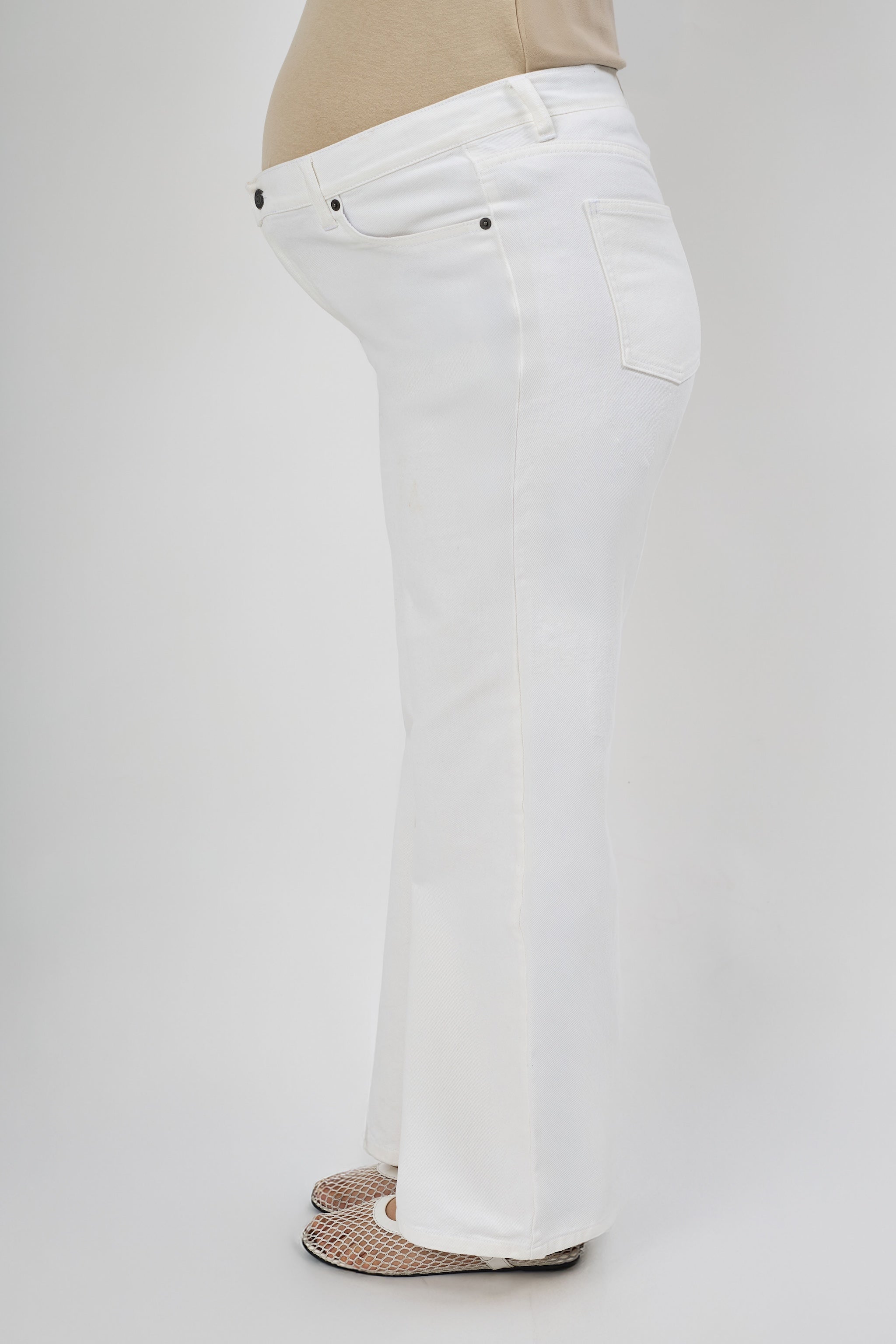 Aria wide leg jeans- white
