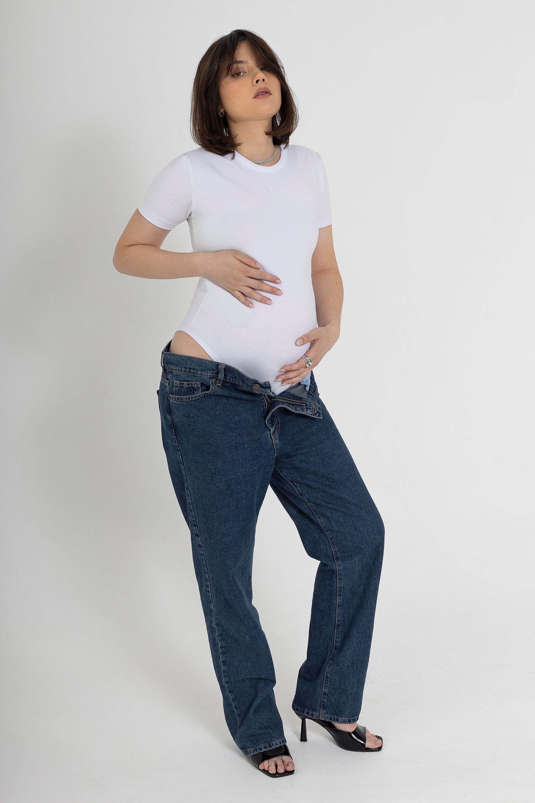 T cotton bodysuite - White