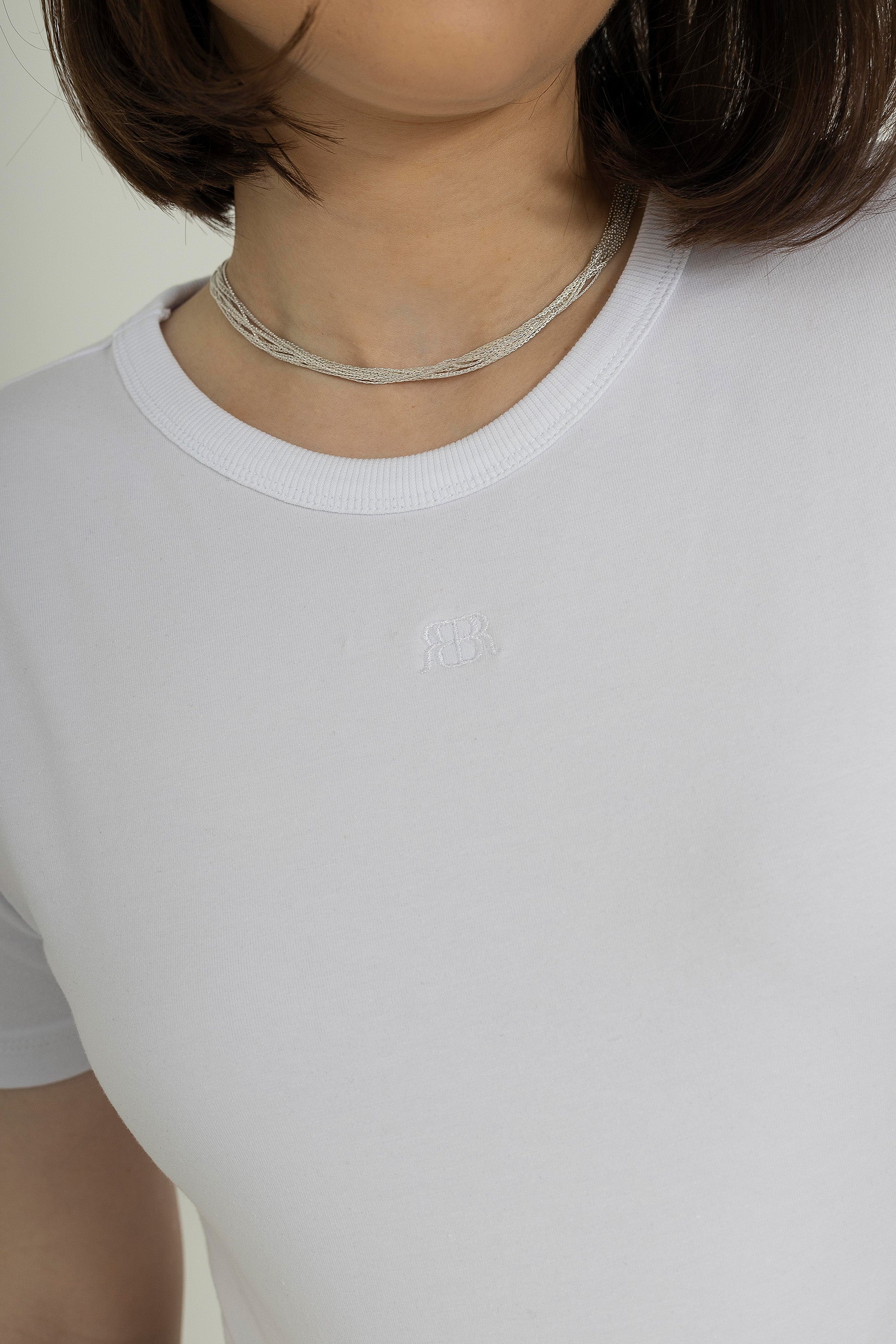 T cotton bodysuite - White